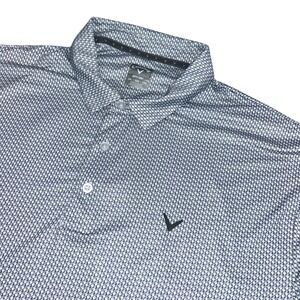 Callaway Opti Dri Men's XXL Geometric Print Short Sleeve Golf Polo Shirt